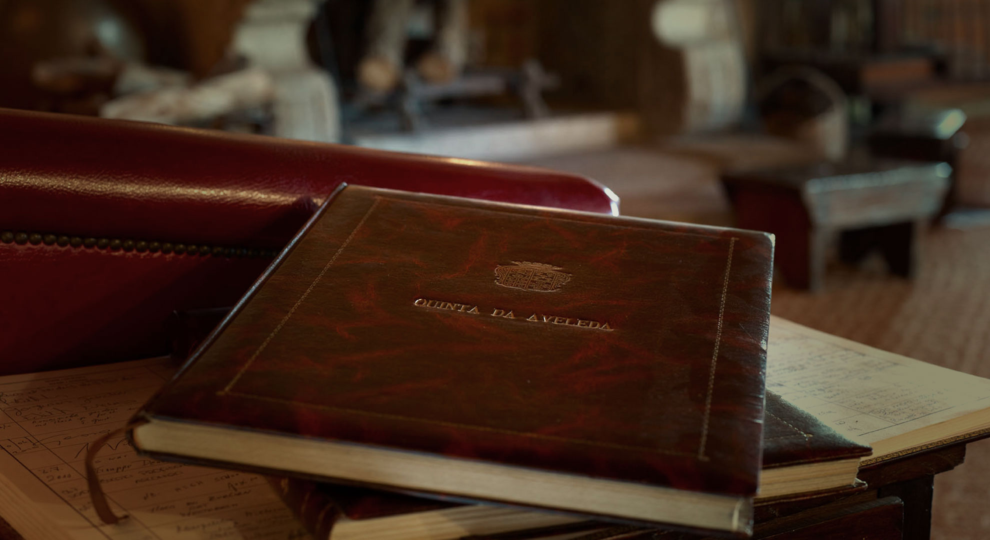 Books with vintage annotations